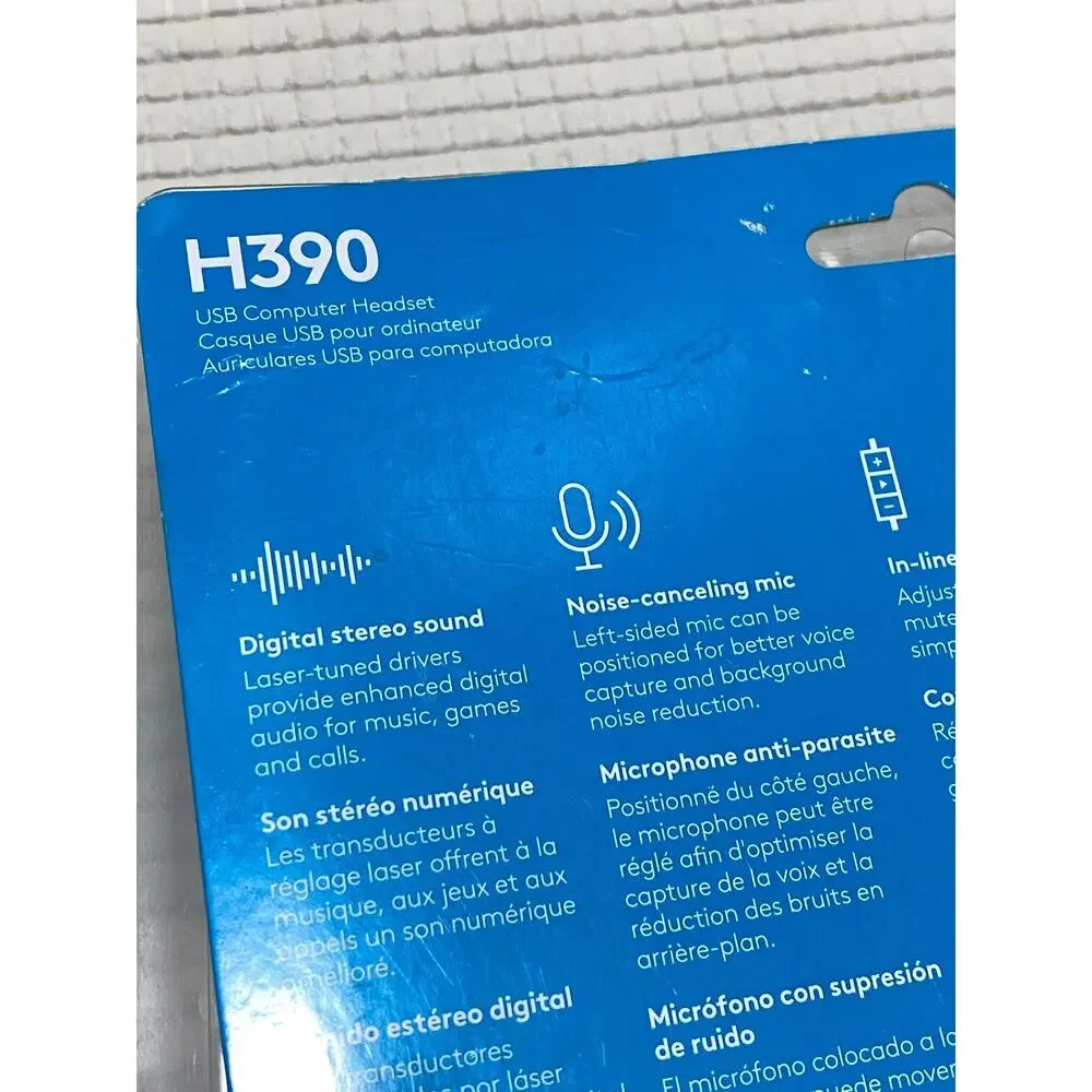 Logitech H390 USB Wired Noise Canceling Headset Black